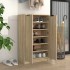 Mueble zapatero madera contrachapada roble Sonoma 59x35x100