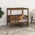 Cama para perros madera maciza pino marrón miel 95,5x73,5x90