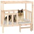 Cama para perros madera maciza de pino 105,5x83,5x100