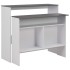 Mesa de bar con 2 tableros blanco y gris 130x40x120