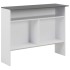 Mesa de bar con 2 tableros blanco y gris 130x40x120