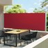 Toldo lateral retráctil para patio rojo 600x160