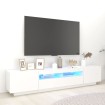 Mueble para TV con luces LED blanco 200x35x40 cm