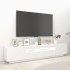 Mueble para TV con luces LED blanco 200x35x40