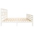 Estructura de cama de madera maciza de pino blanca 160x200