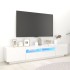 Mueble para TV con luces LED blanco brillante 200x35x40