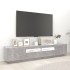 Mueble para TV con luces LED gris hormigón 200x35x40