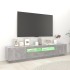 Mueble para TV con luces LED gris hormigón 200x35x40