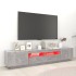 Mueble para TV con luces LED gris hormigón 200x35x40