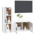 Set de muebles de TV 2 pzas madera contrachapada blanco