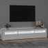 Mueble de TV con luces LED blanco 195x35x40