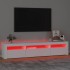 Mueble de TV con luces LED blanco 195x35x40