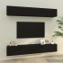 Muebles de TV 4 piezas negro 100x30x30