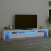 Mueble de TV con luces LED blanco 260x36,5x40 cm