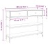 Mesa consola madera de ingeniería marrón roble 100x25x75