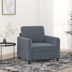 Sillón de terciopelo gris oscuro 60 cm