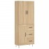 Aparador alto madera contrachapada color roble 69,5x34x180