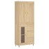 Aparador alto madera contrachapada color roble 69,5x34x180