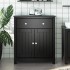 Mueble de baño BERG madera maciza de pino negro 69,5x34x80