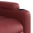 Sillón de masaje reclinable cuero sintético rojo