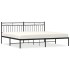 Estructura de cama con cabecero metal negro 193x203