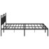 Estructura de cama con cabecero metal negro 193x203