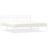 Estructura de cama de metal con cabecero blanco 193x203