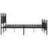 Estructura de cama cabecero y estribo metal negro 140x200