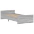 Estructura de cama madera de ingeniería gris Sonoma 100x200