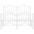 Estructura cama metal con cabecero y estribo blanco 120x200