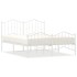 Estructura cama metal cabecero y estribo blanco 140x190