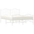 Estructura cama metal cabecero y estribo blanco 140x190