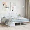 Estructura de cama con cabecero metal blanca 160x200 cm