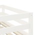 Cama alta de niños con escalera madera maciza blanca 90x200