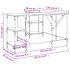 Escritorio madera de ingeniería roble Sonoma 139x139x75