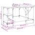 Escritorio madera de ingeniería roble marrón 139x139x75