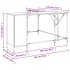 Escritorio madera de ingeniería roble marrón 141x141x75