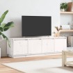 Mueble de TV madera maciza de pino blanco 156x37x45 cm