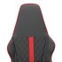 Silla gaming con masaje cuero sintético rojo y