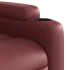 Sillón reclinable eléctrico de cuero sintético rojo