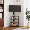 Mueble de TV de esquina 4 niveles para 32-70 pulgadas negro