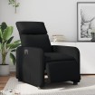 Sillón reclinable eléctrico de cuero sintético negro