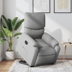 Sillón eléctrico reclinable elevable de tela gris claro