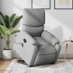 Sillón de masaje eléctrico reclinable elevable tela gris claro