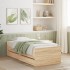 Estructura de cama con cajones roble Sonoma 75x190