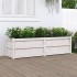 Jardinera de madera maciza de pino blanca 180x50x50