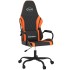 Silla gaming de masaje cuero sintético negro y