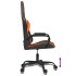 Silla gaming de masaje cuero sintético negro y