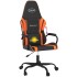 Silla gaming de masaje cuero sintético negro y