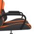 Silla gaming de masaje cuero sintético negro y